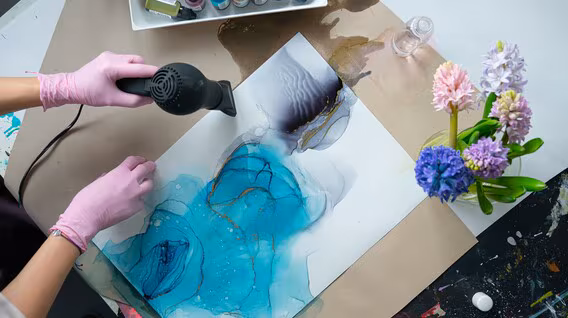 Подарунки на Великдень у Дніпрі - Живопис у техніці Alcohol Ink