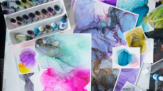 Хобі для дорослих - Живопис у техніці Alcohol Ink для двох