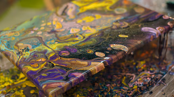 Майстер-класи для сім'ї в Тернополі - Абстрактний живопис Fluid Art для двох