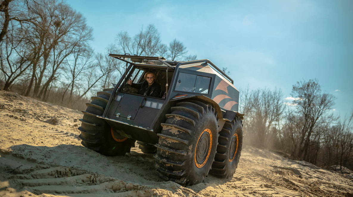 Катание на вездеходе Sherp