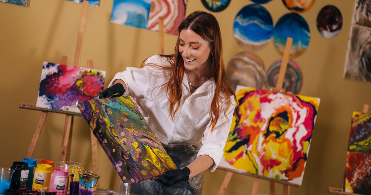 Абстрактний живопис Fluid Art - 18 Фото 18 - Абстрактний живопис Fluid Art