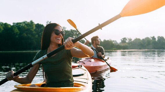 Прогулянка на каяках озером для двох Подарунки на день янгола Василя в Харкові - Прогулянка на каяках озером для двох