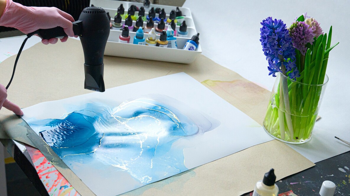 Живопись в технике Alcohol Ink для компании Мастер-классы по рисованию во Львове - Живопись в технике Alcohol Ink для компании