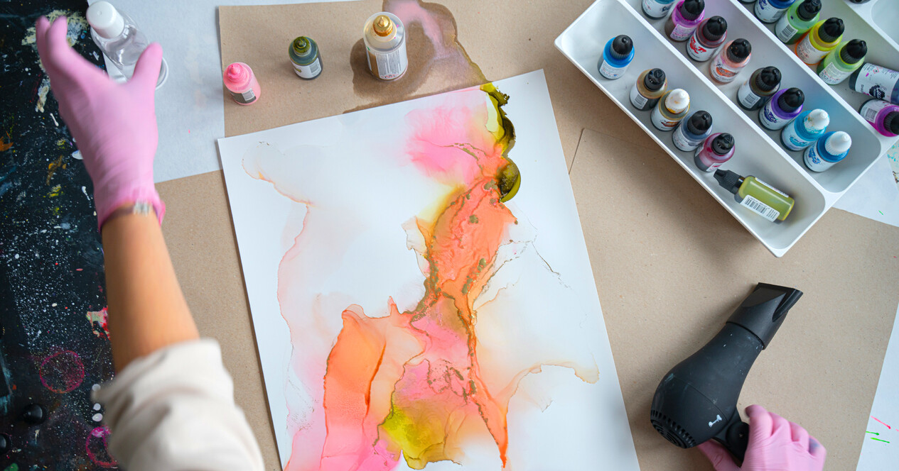 Живопись в технике Alcohol Ink для компании - 10 Фото 10 - Живопись в технике Alcohol Ink для компании