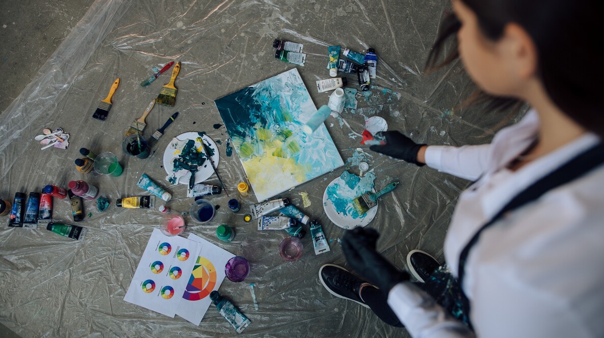 Майстер-клас абстрактного живопису для компанії Майстер-класи для сім'ї у Львові - Майстер-клас абстрактного живопису для компанії