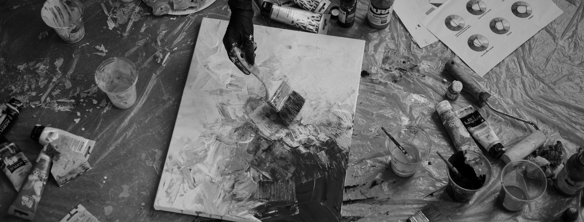 Фото 1 - Мастер-класс абстрактной живописи