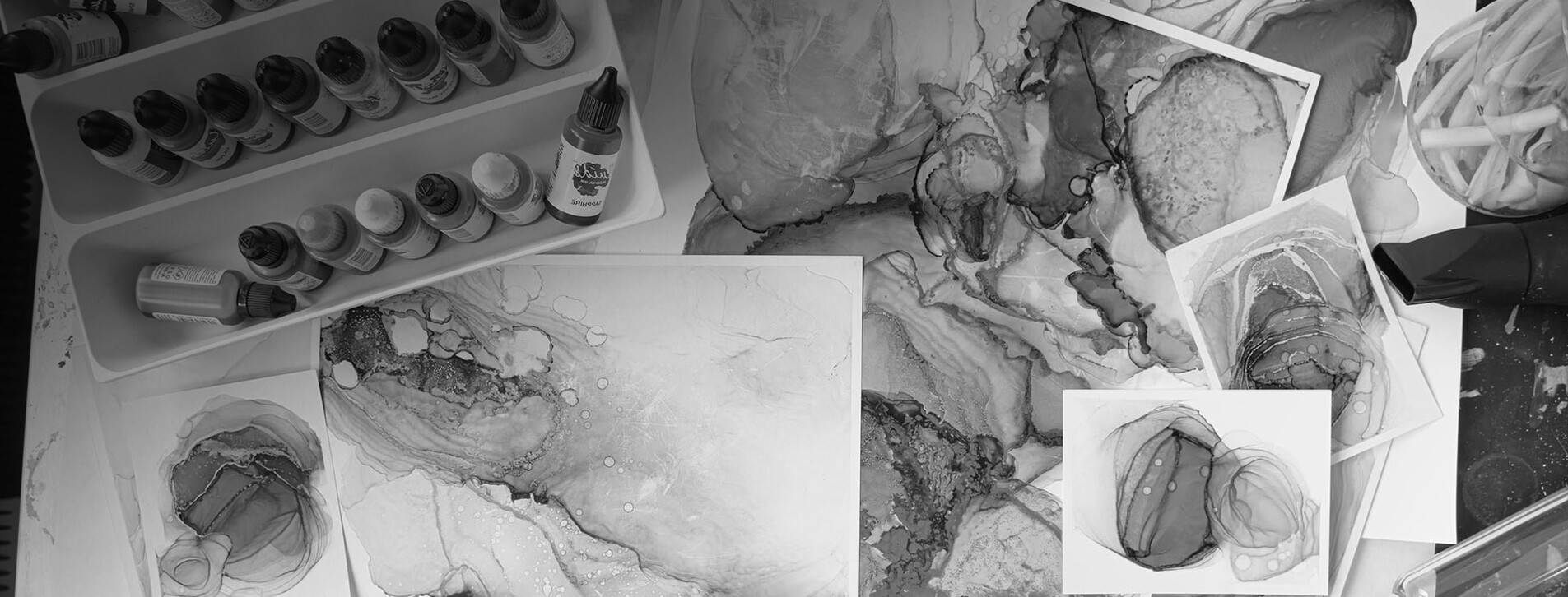 Фото 1 - Живопис у техніці Alcohol Ink для двох