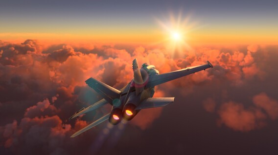 Авиатренажер истребителя F-18 Развлечения для женщин во Львове - Авиатренажер истребителя F-18