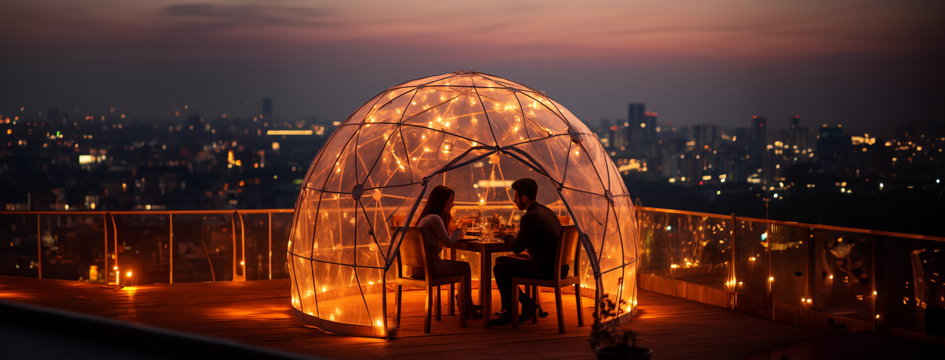 Фото 1 - Вечеря на даху в куполі