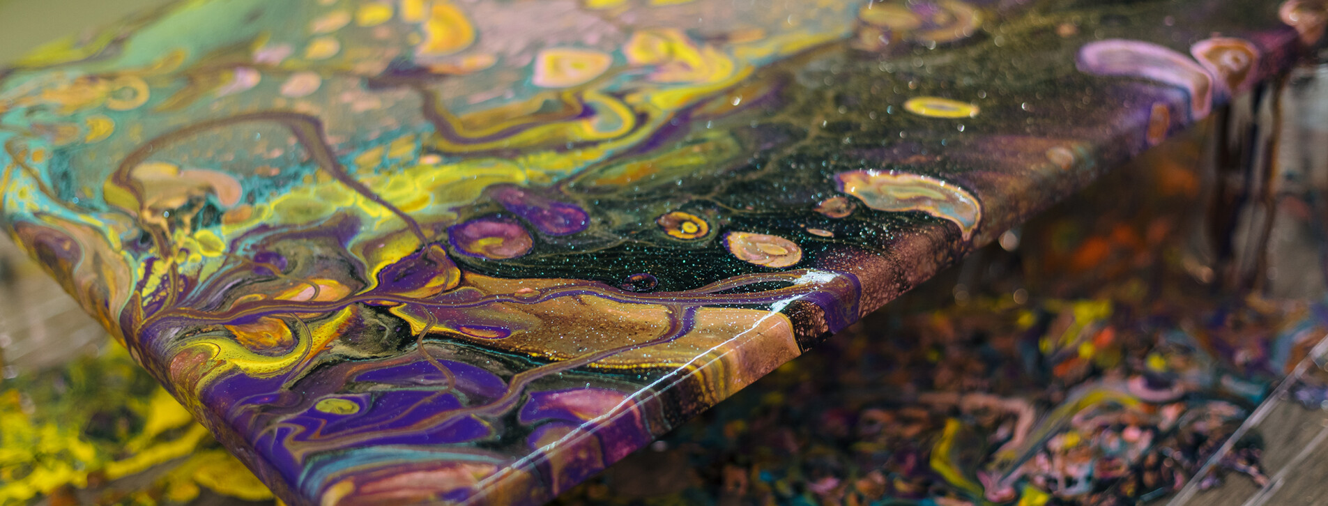 Фото 1 - Абстрактний живопис Fluid Art для двох