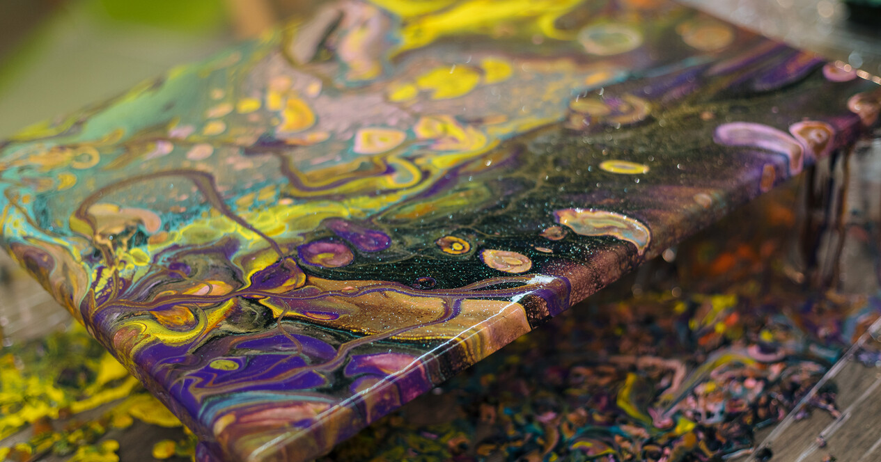 Абстрактная живопись Fluid Art для двоих - 5 Фото 5 - Абстрактная живопись Fluid Art для двоих