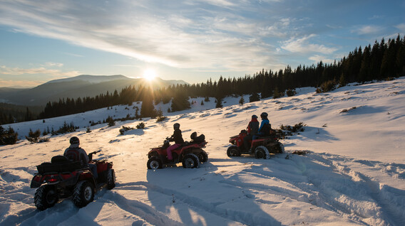 Прогулянка на квадроциклах у Карпатах для компанії Подарунки пасічнику в Івано-Франківську - Прогулянка на квадроциклах у Карпатах для компанії