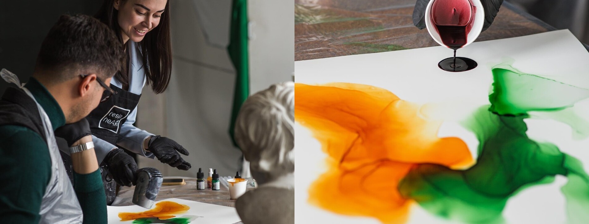 Живопись в технике Alcohol Ink для двоих в Хмельницком - 7 Фото 7 - Живопись в технике Alcohol Ink для двоих