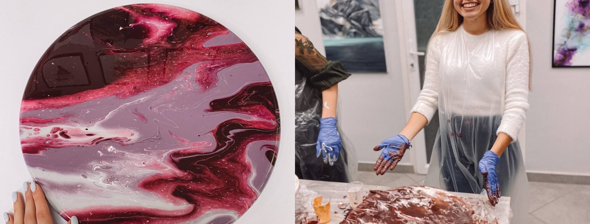 Абстрактная живопись Fluid Art для компании в Тернополе - 5 Фото 5 - Абстрактная живопись Fluid Art для компании