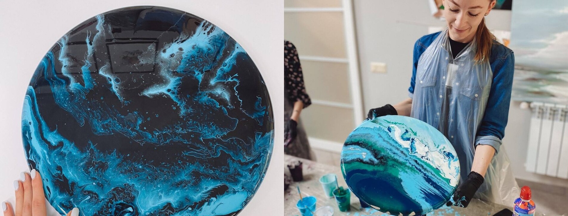Абстрактная живопись Fluid Art для компании в Тернополе - 4 Фото 4 - Абстрактная живопись Fluid Art для компании