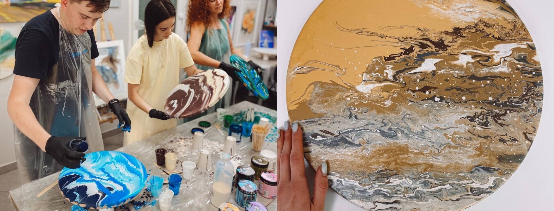 Абстрактная живопись Fluid Art для компании в Тернополе - 8 Фото 8 - Абстрактная живопись Fluid Art для компании
