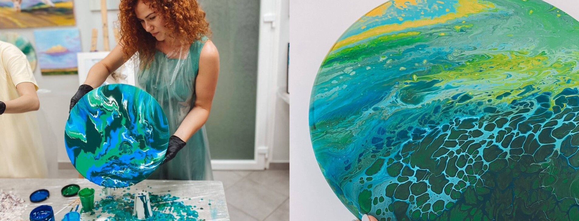 Абстрактная живопись Fluid Art для компании в Тернополе - 2 Фото 2 - Абстрактная живопись Fluid Art для компании